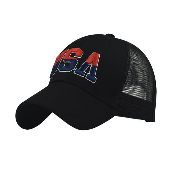 FADAACAI Men's Hats & Caps,Male Female Neutral Summer America Flag Embroidery Grid Baseball Caps Hat Visors,Baseball Cap,Womens Baseball Caps Clearance!