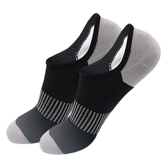 FADAACAI Men's Shallow Socks Summer Thin Breathable Solid Leisure Sports Socks Gray One Size Clearance!