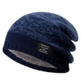 thumbnail image 1 of FADAACAI Mens Beanies,Men's and Women's Woolen Knitted Hats with Thick Winter Warm Head Circumference,Beanies Hats Men,Winter Hats for Men Blue One Size Clearance！, 1 of 2
