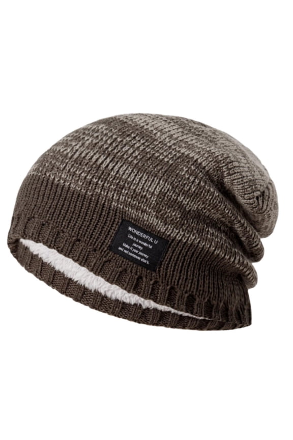 Mens Beanies,Men's and Women's Woolen Knitted Hats with Thick Winter Warm Head Circumference,Beanies Hats Men,Winter Hats for Men Brown One Size Clearance!