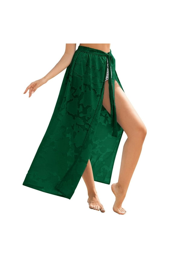 Sarong for Women Long Chiffon Swimsuit Coverup Tie Sarong Floral Bathing Suit Cover Up Skirt Sheer Scarfs Shawls Wraps Scarfs for Women Lightweight Green Clearance!