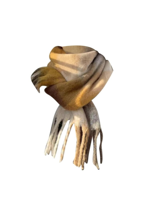 Scarf for Women,Women Woven Knitted Scarf with Colourful Check Pattern and Long Thick Fringes Warm Winter,Scarf for Women Winter,Warm Scarf for Women Clearance!
