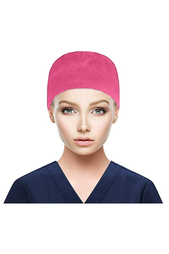 Scrub Cap Men,and Womens with Sweatband Mens for Cap Hat with Buttons Scrub Bouffant Caps,Surgical Cap,Satin-Lined Hat Clearance!
