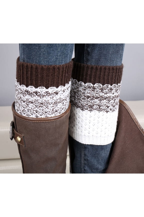 Socks Acrylic FibersTo wear Hiking Women Brown One Size Clearance！