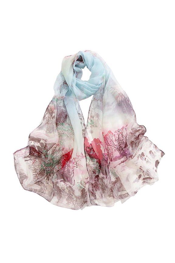 Summer Shawls for Women Lightweight Neck Scarf for Women Scarves for Women Scarfs For Women Lightweight Print Pattern Scarf Shawl Fashion Scarves Shawls And For Spring Sky Blue