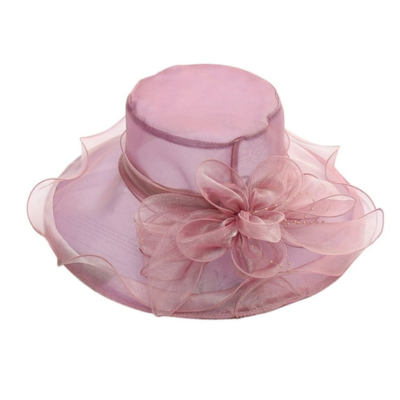 FADAACAI Sun Hat Womens Womens Summer Dress Hat Wide Flower Bridal Shower Hat Sun Hats Beach Hat Church Hats Derby Cap for Wedding Tea Party Purple One Size Clearance!