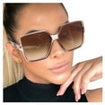 thumbnail image 1 of FADAACAI Sunglasses Womens Ladies Sunglasses Personality Big Frame Sunglasses Fashion Sunglasses Women Large Sunglasses Trendy Sunglasses for Women Brown One Size Clearance！, 1 of 5