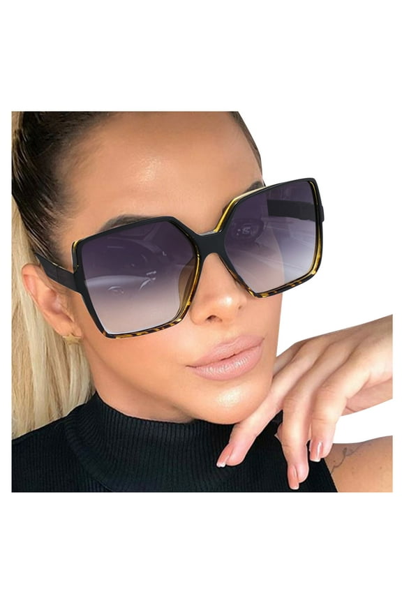 Sunglasses Womens Ladies Sunglasses Personality Big Frame Sunglasses Fashion Sunglasses Women Large Sunglasses Trendy Sunglasses for Women Gray One Size Clearance!