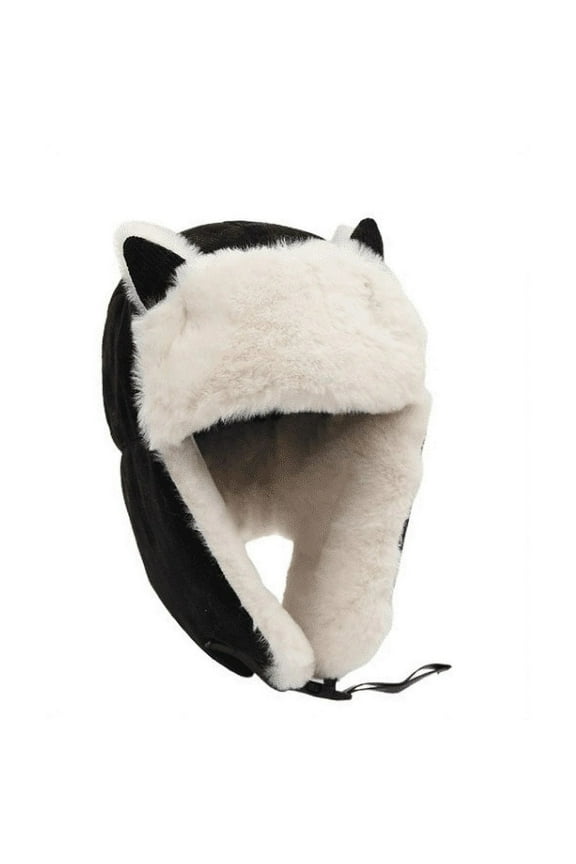 Trapper Hat,Ear Beanie Winter Hat Cute Cat Knitted Hat Winter Knit Cable Ear Hat for Women Girls for Outdoor,Fur Hat,Fuzzy Hat Clearance!