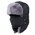 thumbnail image 1 of FADAACAI Neck Thicken Riding Adult Hat Winter Solid and Warm Windproof Outdoor Hats Black One Size Clearance！, 1 of 8