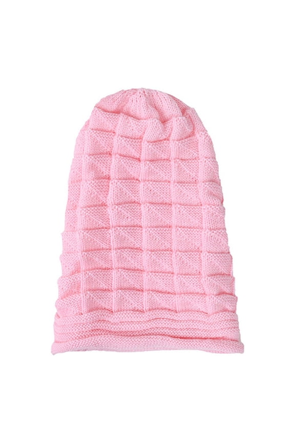 Turbantes Para Mujer Cotton Turbans for Women Bandanas for Women Hair Scarf Hijab Undercap Women's Fashionable Warm Knitted Hat Small Woolen Hat Casual Hat Pink