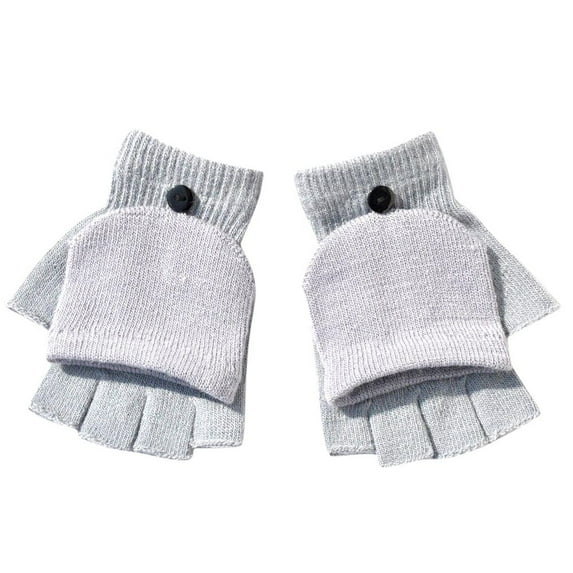 FADAACAI Warm Gloves for Women Flip Hand Warmer Fingerless Winter Men Gloves Wrist Cover Women Gloves Fingerless Gloves for Women Knit Gloves Clearance!