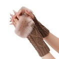 thumbnail image 1 of FADAACAI Warm Gloves for Women Winter Gloves for Women Warm Glove Windproof Elastic Texting Black Gloves Thermal Gloves Fingerless Gloves for Women Knit Gloves Clearance！, 1 of 6