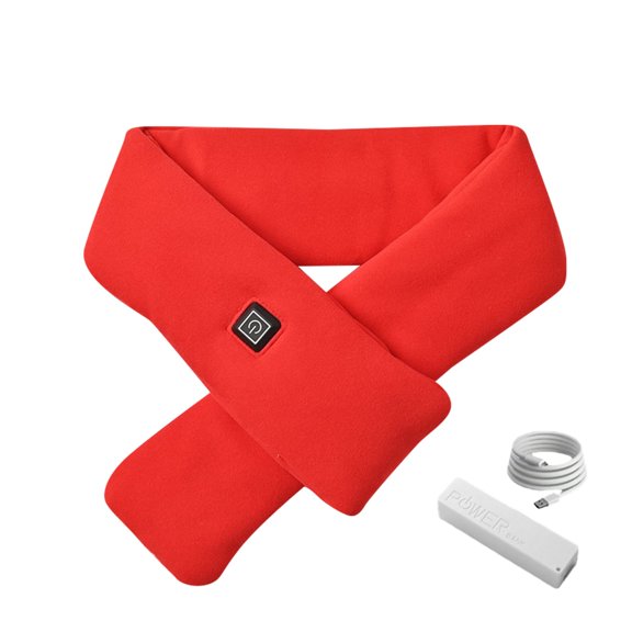 FADAACAI Winter Cold Proof Couple Solid Scarf USB Charging Heating Warm Scarf (with Battery ) Multi-color One Size Clearance！
