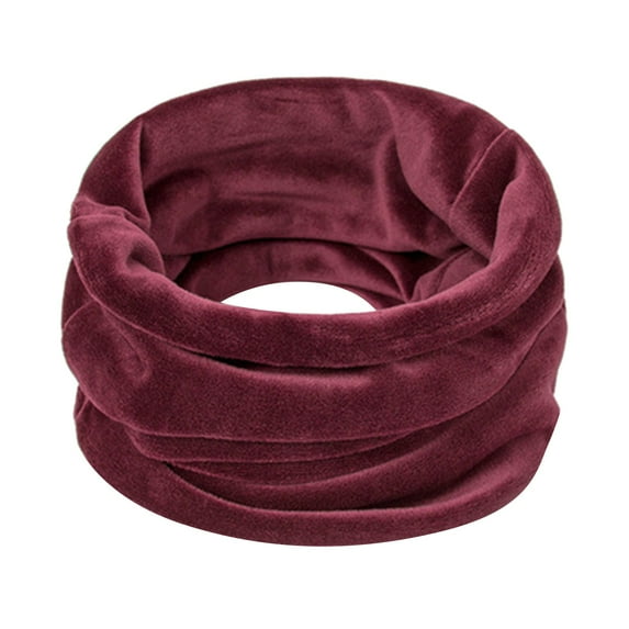 FADAACAI Winter Ski Neck Protector Female Autumn and Winter Gold Velvet Windproof Neck Protector Neck Scarf Thickened Windproof Collar Scarf Multi-color One Size Clearance!