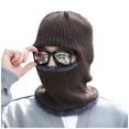 thumbnail image 1 of FADAACAI Winter Snow Scarf Warm Hat Knit Hat Thick Bib Hats Brown One Size Clearance！, 1 of 9