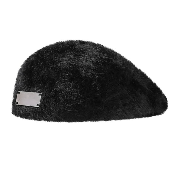 FADAACAI Women Beret Hat Hair Hat Beanie Cap Classic Solid Color Autumn Winter Hats Beret Hat for Women Winter Hats Womens Beret Hat French Hat Berets for Women Black Clearance！