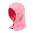 thumbnail image 1 of FADAACAI Women Elastic Knitted Scarf Hat Beanie Fleece Hood Cycling Ski Covering Ear Winter Cap Beanie for Men Women Winter Knit Caps Skull Cap Pink Clearance！, 1 of 4