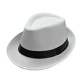 thumbnail image 1 of FADAACAI Women Fedora Hats Fedora for Women Fedora Hat for Women Fedora Hat Men And Women Jazz Hat Soild British Sun Hat Travel Sun Hat White, 1 of 3