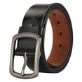 thumbnail image 1 of FADAACAI Womens Belt Men Leather Belt Soft Leather Needle Buckle Belt Men Cowhide Casual Vintage Pants Women Belt Belt for Women Clearance！, 1 of 5