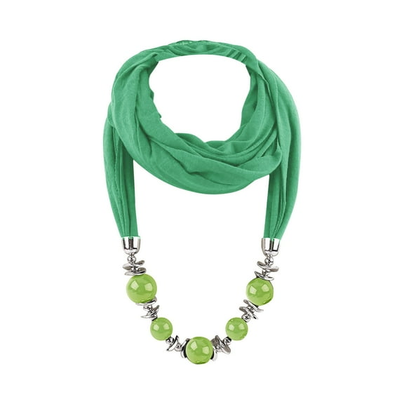 FADAACAI Womens Scarves Fashion Lightweight Scarves for Women Scarf for Women Womens Scarf Lightweight Women Pendant Scarf With Tassel Jewelry Scarves Green