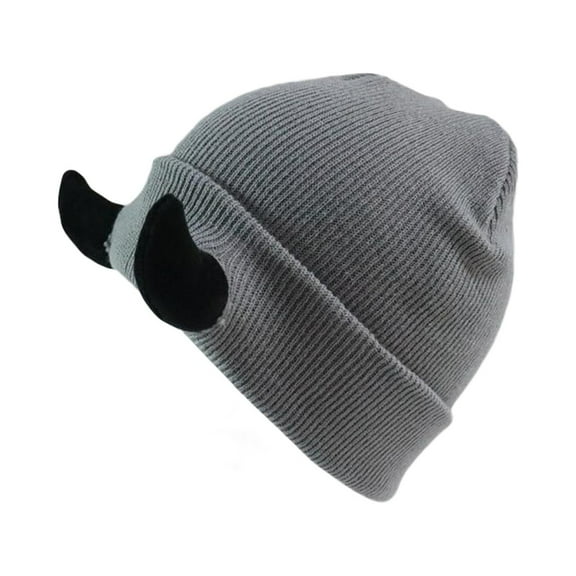 FADAACAI Womens Winter Hats Devil Horns Men Hat Knitted Beanie with Horns Women Hip Hop Daemon Horns Cap for Winter Warm Ski Outdoor Knitted Hat Women Winter Beanie Hat Gray One Size Clearance!