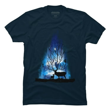 FADE and BLOSSOM Mens Navy Blue Graphic Tee - Design By Humans  XL