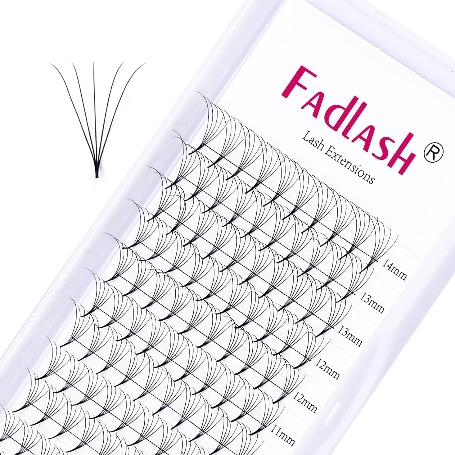 Middle Lashes FADLASH Premade Fans Pointed Base 3D-12D Premade Volume Fan Lashes ...
