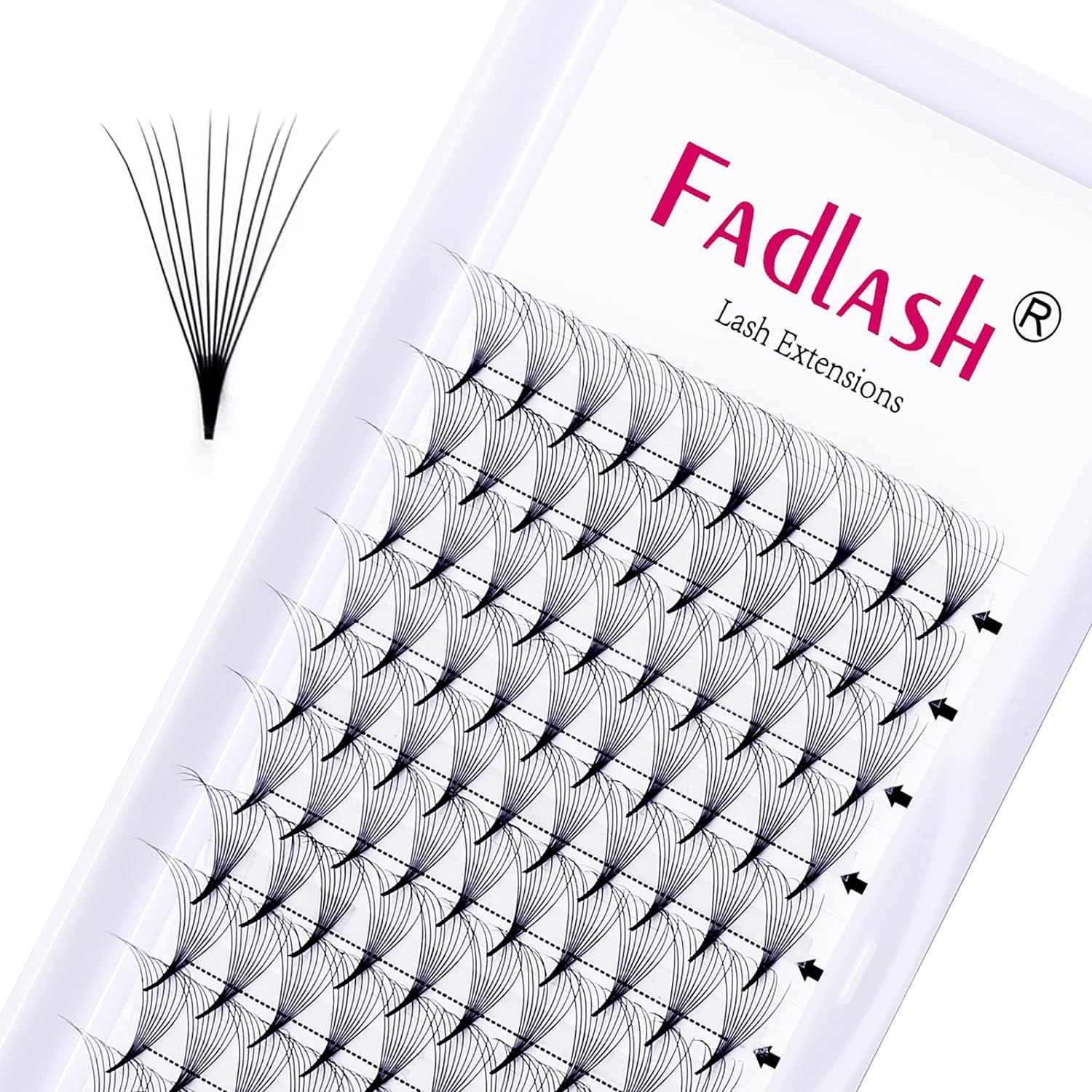 Middle Lashes FADLASH Premade Fans Pointed Base 3D-12D Premade Volume Fan Lashes ...