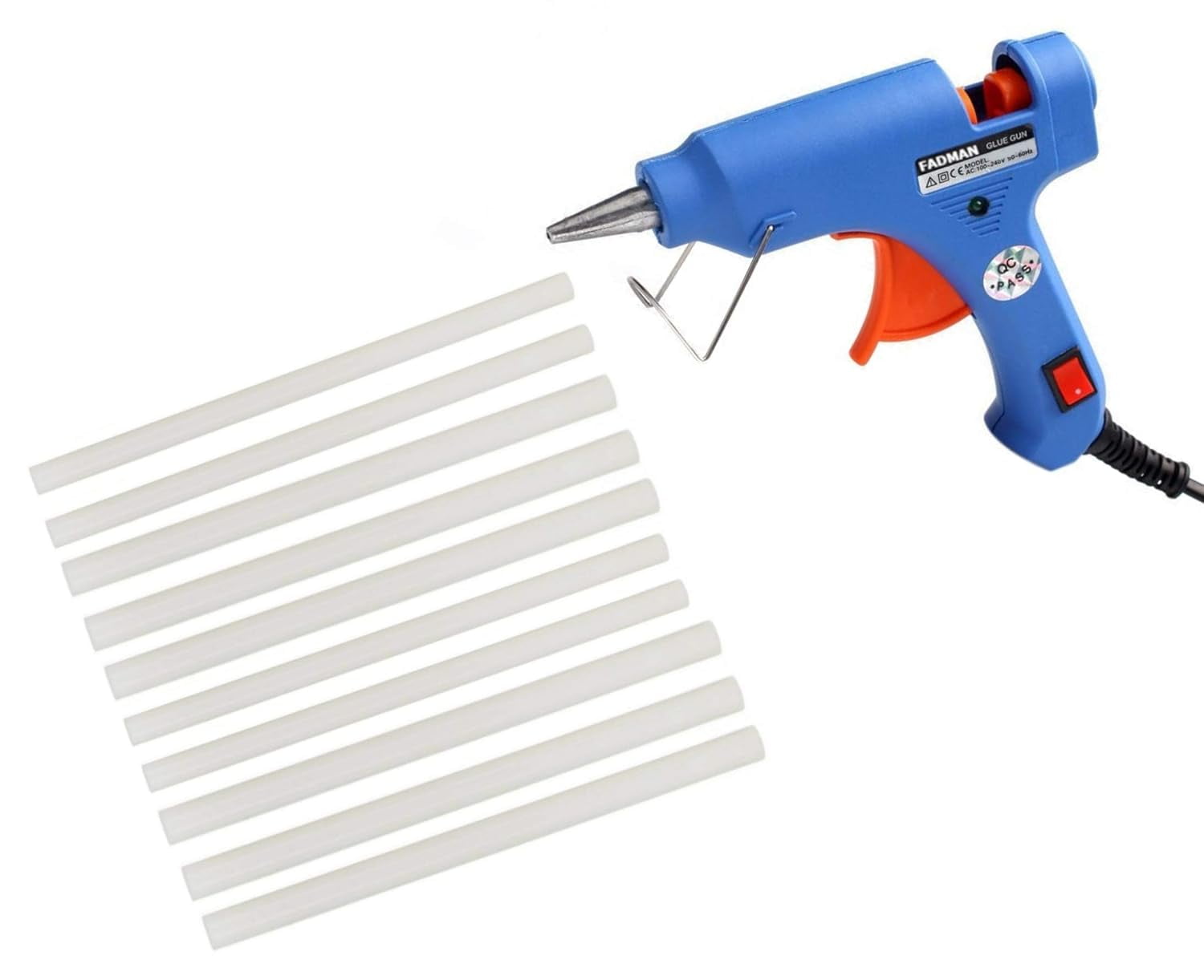 FADMAN NEW BLUE MINI 20W 20 WATT HOT MELT GLUE GUN ON OFF SWITCH ...