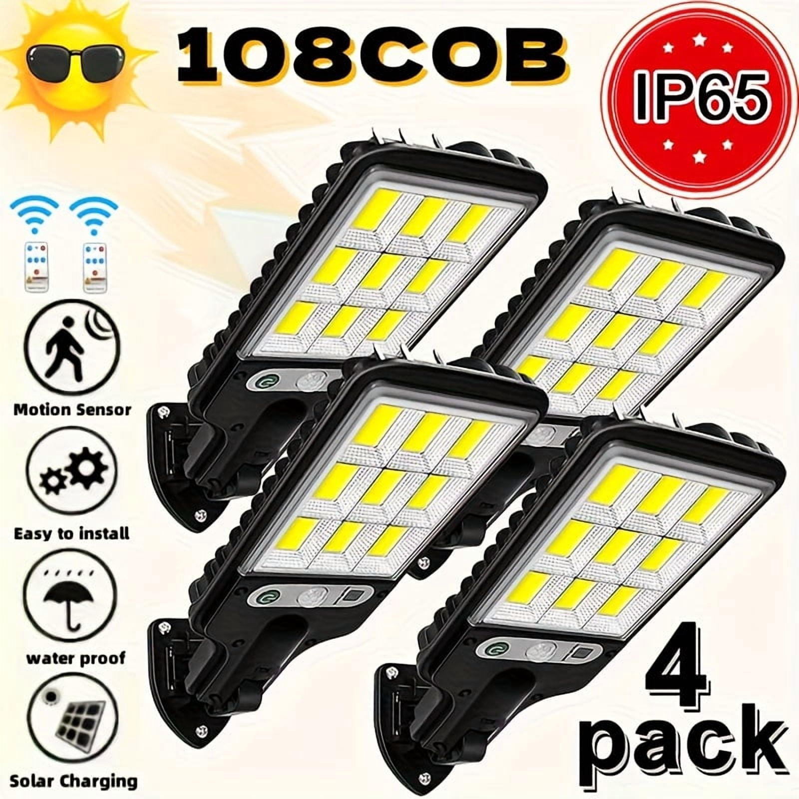 Street Light Protection FAEBYNYX 4pcs Solar Powered Street Light, IP65 Waterproof With Body ...