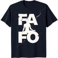 thumbnail image 1 of FAFO Meditative Outline Design T-Shirt Dark Blue with Pattern, 1 of 5