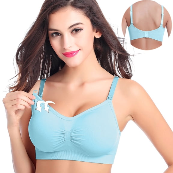 FAFWYP Comfort Nursing Bras Wireless Seamless Ultra Comfort Maternity Bra Soft Support Pregnancy Sleeping Bralette Underwear for Women Breastfeeding