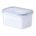 thumbnail image 1 of FAFWYP Fruit Vegetable Salad Berry Storage Containers for Fridge Draining Fresh Containers 3 In 1 Produce Storage Containers Large Organizer Bins with Airtight Lid & Colander, 1 of 6