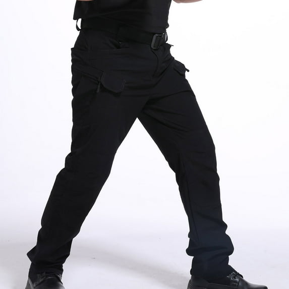 FAFWYP Hiking Cargo Pants for Men, Casual Military Cargo Work Pants Trousers Lightweight Quick Dry Stretch Outdoor Camping Fishing Pants with 6 Pockets