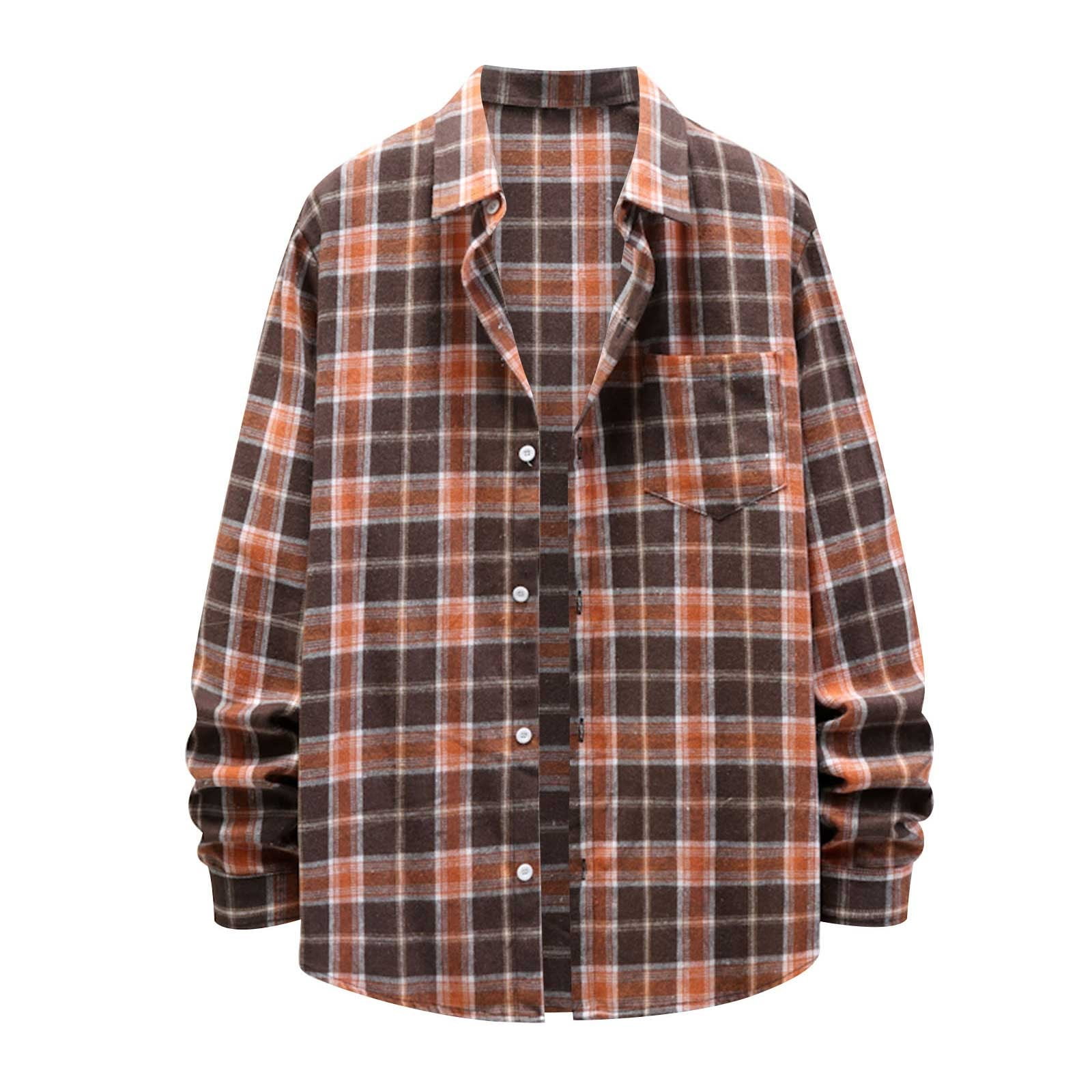 Damipow Men's Premium Flannel Shirt - Long Sleeve, Plaid, Navy, Large - View #11