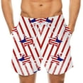 thumbnail image 1 of FAFWYP Mens Plus Size Beach Shorts 3D American Flag Print Swim Trunk Independence Day Summer 4th of July Casual Quick Drying Swim Short, 1 of 4