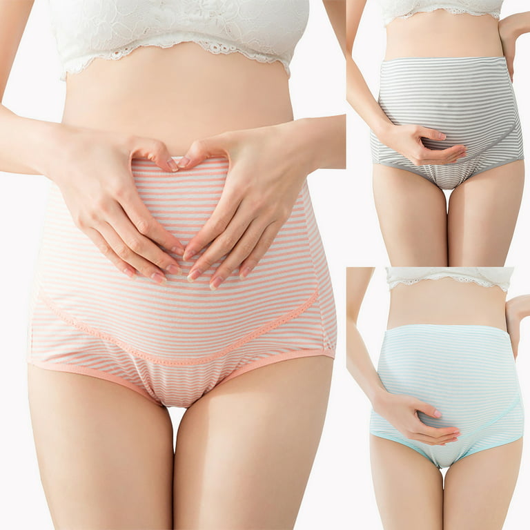 FAFWYP Women Ladies Plus Size Cotton High Waist Maternity Postpartum  Underwear Soft Full Belly Support Pregnancy Panties Briefs 