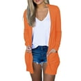 thumbnail image 1 of FAFWYP Women's Lightweight Cardigan Sweaters Summer Fall Oversized Long Sleeve Open Front Cardigans Coat with Pockets, 1 of 7