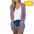 thumbnail image 1 of FAFWYP Women's Lightweight Cardigan Sweaters Summer Fall Oversized Long Sleeve Open Front Cardigans Coat with Pockets, 1 of 5