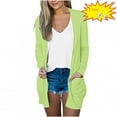 thumbnail image 1 of FAFWYP Women's Lightweight Cardigan Sweaters Summer Fall Oversized Long Sleeve Open Front Cardigans Coat with Pockets, 1 of 5