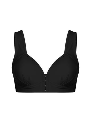 FAFWYP Women's Plus Size Pure Front-close Wire Free Bras Comfort