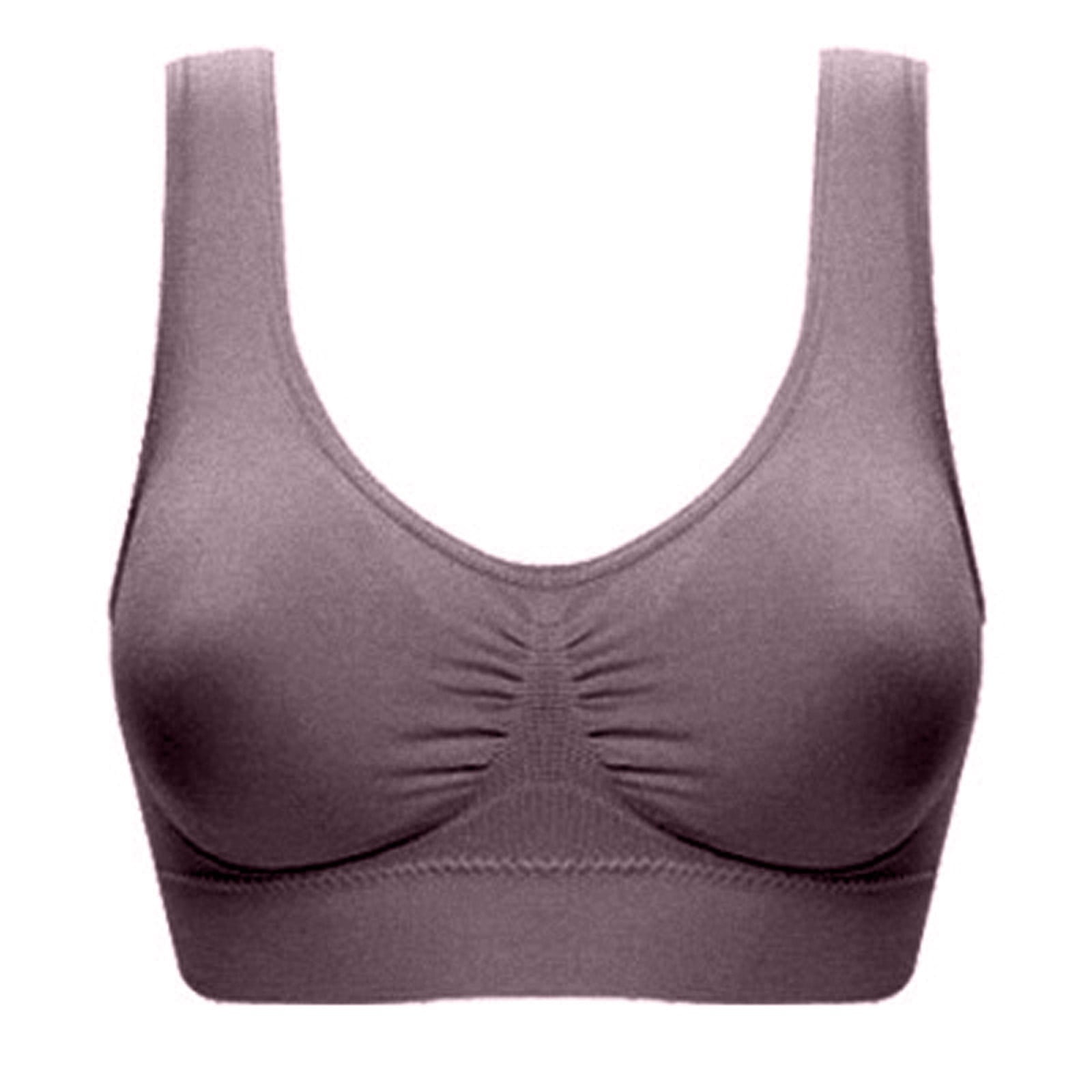 Sports Bras for Women French Front Close Seamless Unlined Large Bust  Shapermint Bra for Womens Wirefree Beige 85B