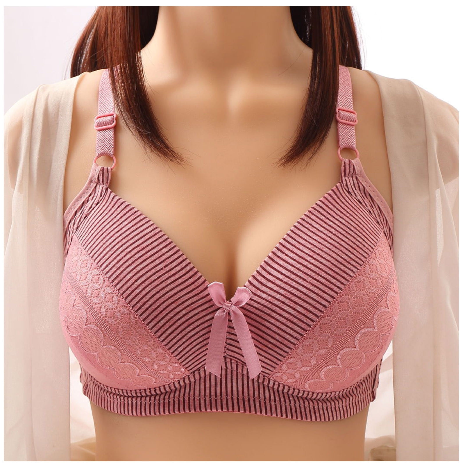 FAFWYP Women's Sexy Plus Size Push Up Wireless Bras for Large Bust