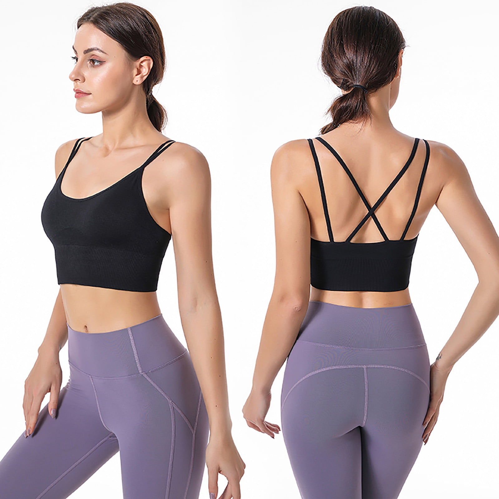 APEXFWDT Women's Plus Size Infinity Sports Bra for Women Front Zipper  Adjustable Strap Support Medium Bra Workout Yoga Bra for Women 