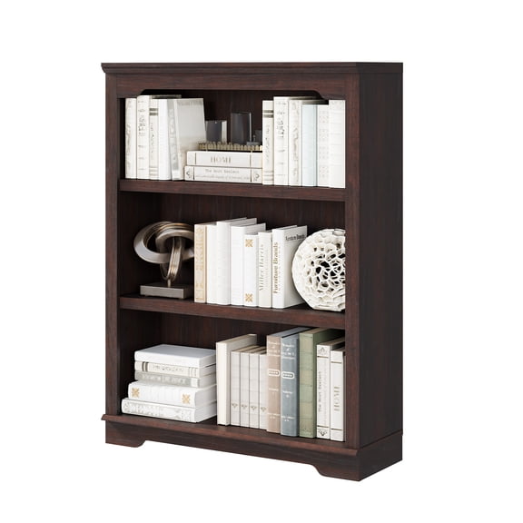 FAGAGA 3-Tier Bookcase,Small Bookshelf Organizer for Bedroom and Living Room, Cherry
