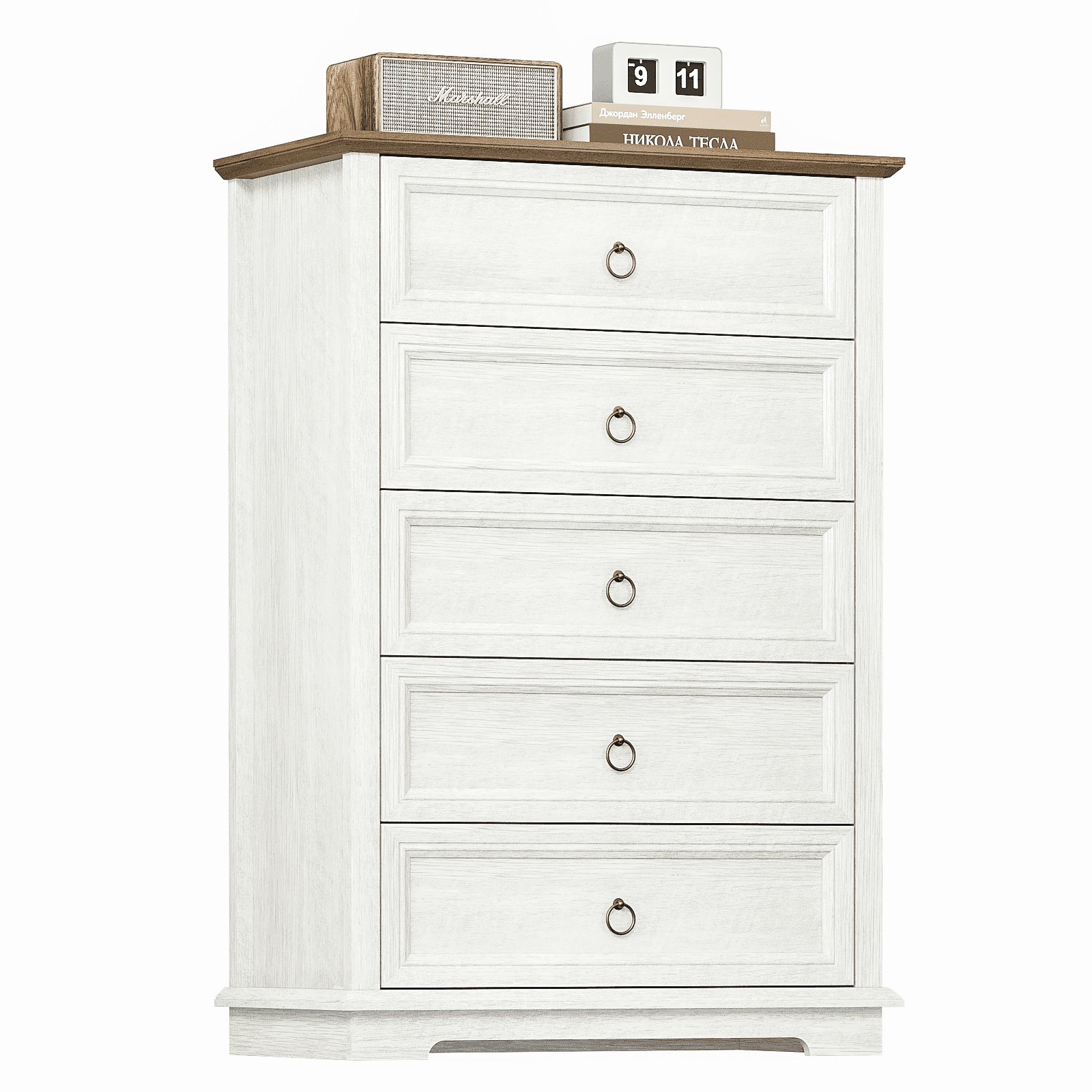 Rustic Chest Swg Tall Dresser OKD 5 Drawers Dresser Chests For Bedroom Farmhouse, Wood ...