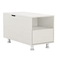 thumbnail image 1 of FAGAGA End Tables for Living Room with Storage Shelf,Narrow Sofa Side Table Slim Chair Side Table Adjustable Feet End table，White, 1 of 10