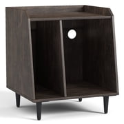 FAGAGA 18 Record Player Stand,Turntable Stand with Vinyl Record Storage,vinyl record storage cabinet for Living Room Mid-Century Modern Turntable Stand,Brown
