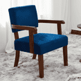 thumbnail image 1 of FAGAGA Mid Century Modern Accent Chair, Upholstered Oversized Chair for Living Room, Velvet Blue, 1 of 7